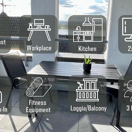 Piso Superior - Exklusives Apartment An Der Promenade Mit Rheinsicht & Loggia Емерих Екстериор снимка